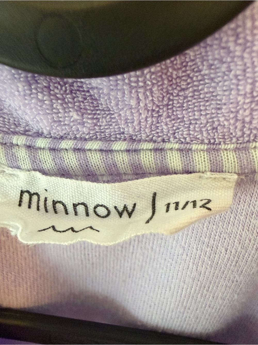 Minnow Lavender Terrycloth Sleeveless Polo Dress Pool Cover Up - Picture 2 of 6